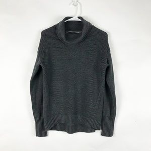 Athleta Grey Honeycomb Turtleneck Sweater Small